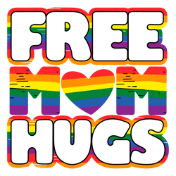 free mom hugs svg, lgbt svg, rainbow heart, pride mom svg, gift for her, rainbow pride svg, mother love svg, pride month