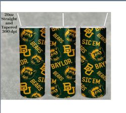 baylor bears football tumbler wrap