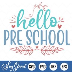 hello preschool retro svg png hello preschool shirt svg classroom decor svg classroom posters classroom sign svg teacher