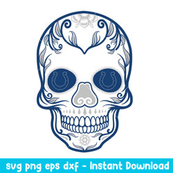 skull indianapolis colts svg, indianapolis colts svg, nfl svg, png dxf eps digital file