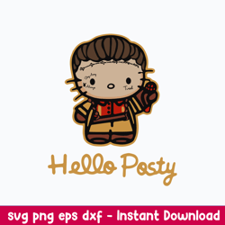 Hello Posty Svg, Hello Kitty Svg, Harry Potter svg, Png Dxf Eps File