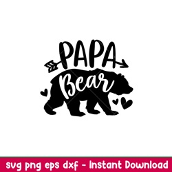 papa bear family, papa bear family svg, mom life svg, mothers day svg, family svg, png,dxf,eps file