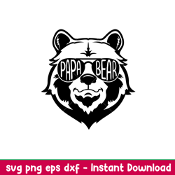 papa bear, papa bear svg, mom life svg, mothers day svg, family svg, png,dxf,eps file