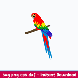 parrot colorful svg, png dxf eps file