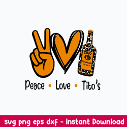 peace love tito_s svg, tito_s svg, png dxf eps file