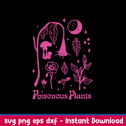 poisonous plants svg, plants svg, png dxf eps file