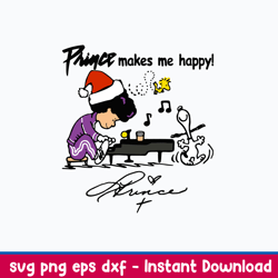 prince makes me happy snoopy svg, snoopy christmas svg, png dxf eps file