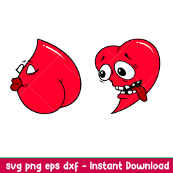 sexy hearts, sexy hearts svg, valentines day svg, couple matching svg, love svg,png,dxf,eps file