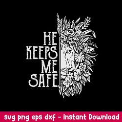 she keeps me wild, he keeps me safe, gypsy lion svg, png dxf eps file