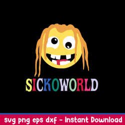 sickoworld ghetto rapper gansta rap svg. png dxf eps file