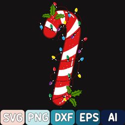 candy cane crew santa christmas 2023 svg, candy cane santa hat svg, christmas svg, red and white candy cane santa