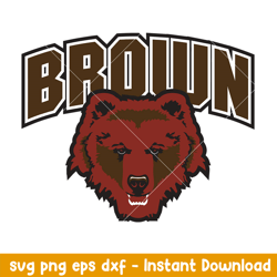 Brown Bears Logo Svg, Brown Bears Svg, NCAA Svg, Png Dxf Eps Digital File