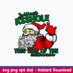 jolliest asshole this side of the nuthouse svg, santa claus funny svg, christmas svg, png dxf eps file