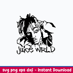 juice wrld svg, juice wrld rapper svg  png dxf eps file