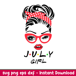 july girl, july girl svg, messy bun hair svg, mom life svg, july burthday svg, summer girl svg, png, dxf, eps file