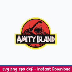 jurassic park amity island shark svg, jurassic park svg, png dxf eps file