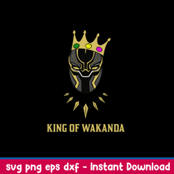 king of wakanda svg, black panther svg, png dxf eps file