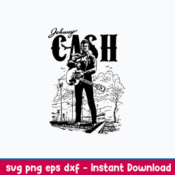 johnny cash svg, singer svg, png dxf eps file