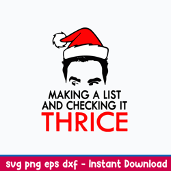 making a list and checking it thrice svg, santa claus hat svg, christmas svg, png dxf eps file