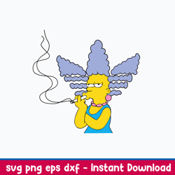 marge simpson adidas svg, funny svg, png dxf eps file