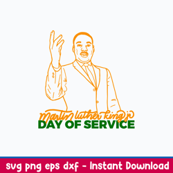martin luther king  day of service svg, png dxf eps file