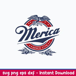 merica est 1776 svg, merica svg, murica svg, png dxf eps file