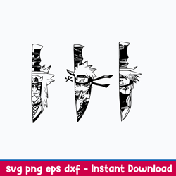 naruto knife anime svg, manga character in knife svg, naruto knife svg, png dxf eps file