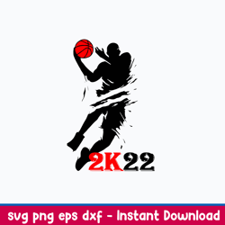 nba 2k22 basketball video game series svg, png, dxf eps file