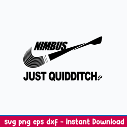 nimbus just quidditch svg, nike svg, png dxf eps file