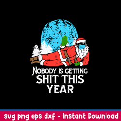 nobody is gettingng shit this year svg, christmas svg, png dxf eps file