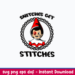 snitches get stitches elf svg, the elf svg, png dxf eps file