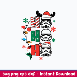 storm trooper ho ho ho svg, christmas svg, png dxf eps file