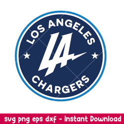 los angeles chargers football cirlce logo svg, los angeles chargers svg, nfl svg, png dxf eps digital file