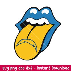 los angeles chargers rolling stones svg, los angeles chargers svg, nfl svg, png dxf eps digital file