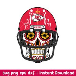 skull helmet patterns kansas city chiefs svg, kansas city chiefs  svg, nfl svg, png dxf eps digital file