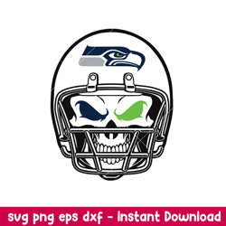 skull helmet seattle seahawks svg, seattle seahawks svg, nfl svg, png dxf eps digital file