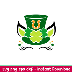 lepricorn, lepricorn svg, st. patricks day svg, lucky svg, irish svg, clover svg, png, dxf, eps file