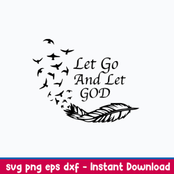 let go and let god svg, png dxf eps file