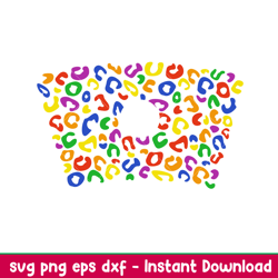 lgbt pride leopard full wrap, lgbt pride leopard full wrap svg, starbucks svg, coffee ring svg, cold cup svg, png, dxf,