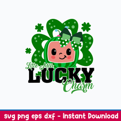 litte miss lucky charm svg, cocomelon svg, png dxf eps file