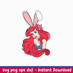 little mermaid easter svg, mermaid svg, png dxf eps file