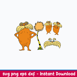 lorax i speak for the trees svg, lorax svg, dr seuss svg, png dxf eps file