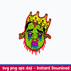 notorious b.i.g zombie svg, zombie svg, png dxf eps file