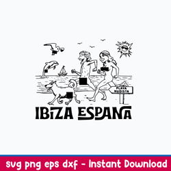 nude beach ibiza spain svg, funny svg, png dxf eps file