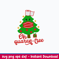 oh quaran tree svg, christmas tree svg, png dxf eps file