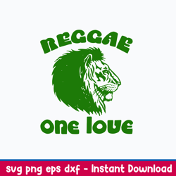 one love reggae svg, lion svg, png dxf eps file