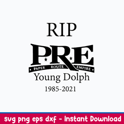 rip young dolph 1985-2021 rapper hip hop legend vintage style svg, png dxf eps file