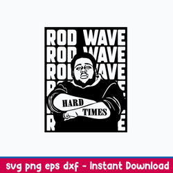 rod wafe face svg, famous people svg, rapper svg, hip hop svg, music svg, png dxf eps file