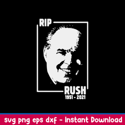 rush limbaugh svg, rip rush limbaugh 1951 2021 svg, png dxf eps file