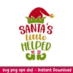 santas little helper, santas little helper svg, santa claus svg, christmas svg, png,dxf,eps file